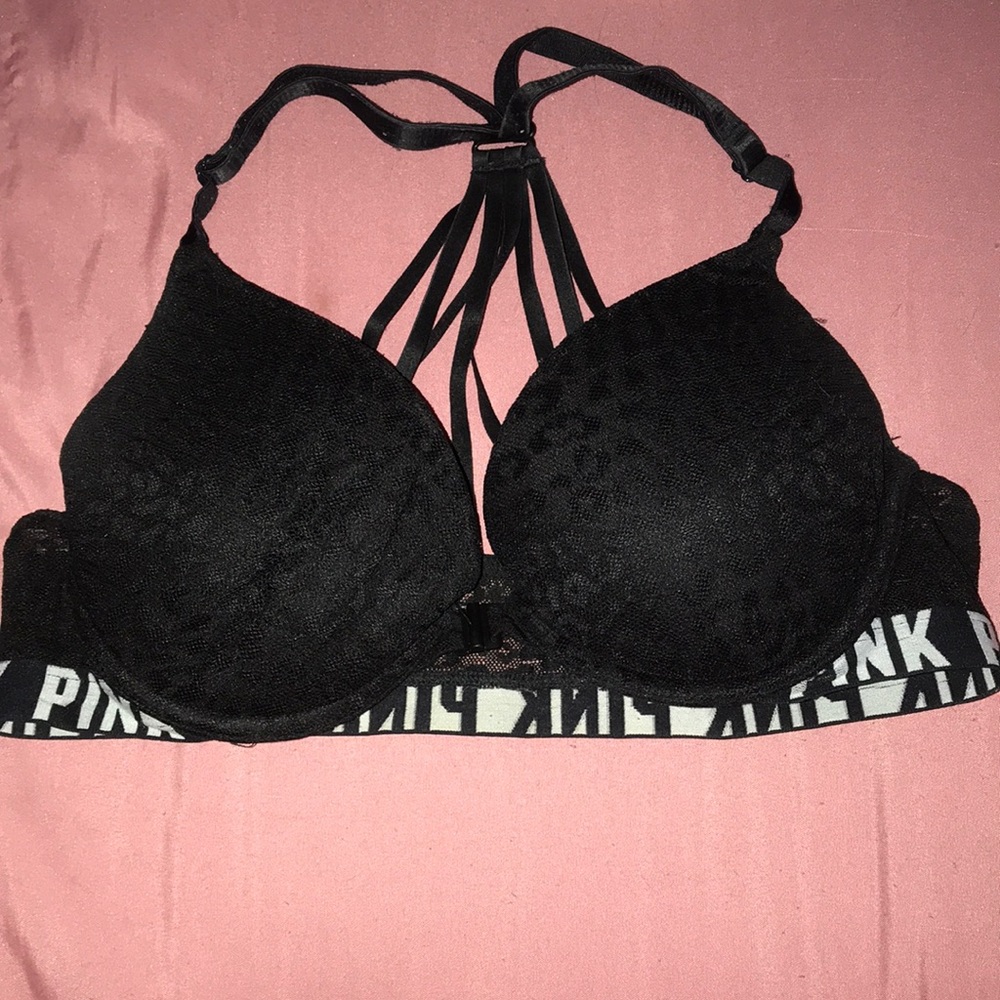 Pink cheetah laced bra